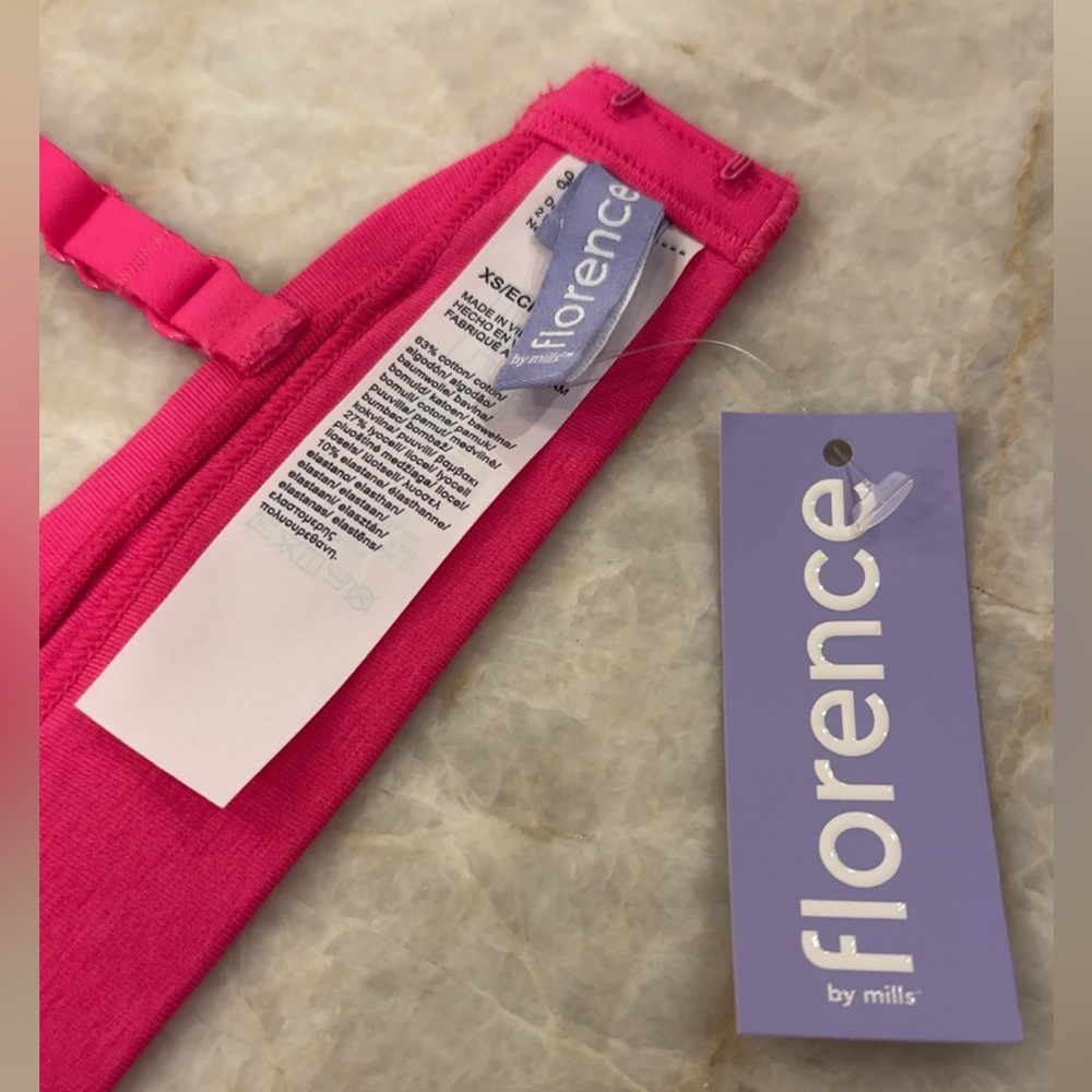 NWT- Florence by Mills Softie Cotton Triangle Bralette – Fuchsia Purple – XS - Picture 4 of 9